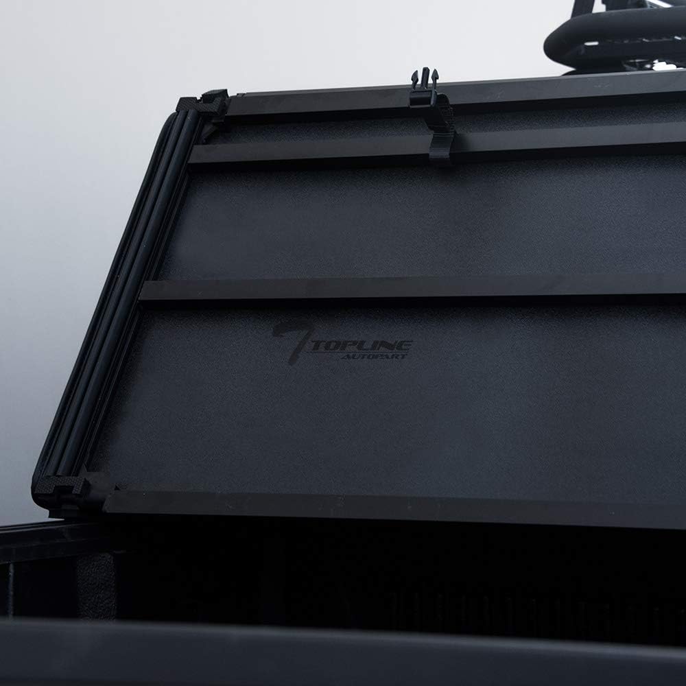 Amazon Com Topline Autopart Lightweight Tri Fold Hard Vinyl Truck Bed Tonneau Cover For 04 15 Nissan Titan 6 5 Feet 78 Bed Automotive