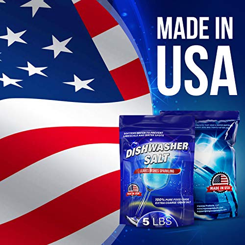 Impresa Dishwasher Salt Water Softener 5 lbs Protects From Hard Water Residue and Limescale