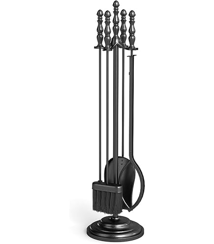 27" Heavy Duty Fireplace Poker - Rust Resistant Black Finish For Indoor/Outdoor Use