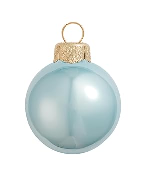 Amazoncom Whitehurst Pearl Sky Blue Glass Ball Christmas