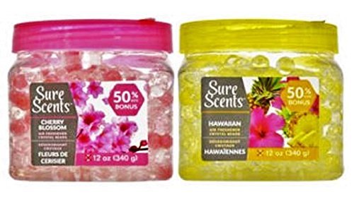 Air Freshener Crystal Beads, Cherry Blossom and Hawaiian, 2-pk by Sure  Scents