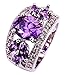 YAZILIND Wedding Band Bridal Jewelry Ring Alloy CZ Cubic Zirconia Engagement Women