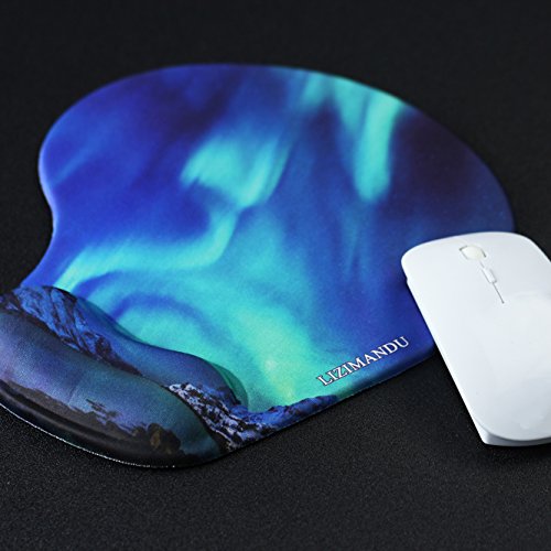 Keyboard Wrist Rest Pad and Mouse Wrist Rest Support Mouse Pad - Ergonomic Support - Premium Quality Foam - Durable & Comfortable & Lightweight for Easy Typing & Pain Relief(Northern Lights)