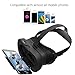 Folded pocket 3D VR Glasses, XIAOKOA Portable 3D Virtual Reality Headset Glasses Game Box with VR Remote Adjust Video Movie for Apple iPhone 6 6S Plus 5S SE 5 Samsung Galaxy s5/s6/note4/note5