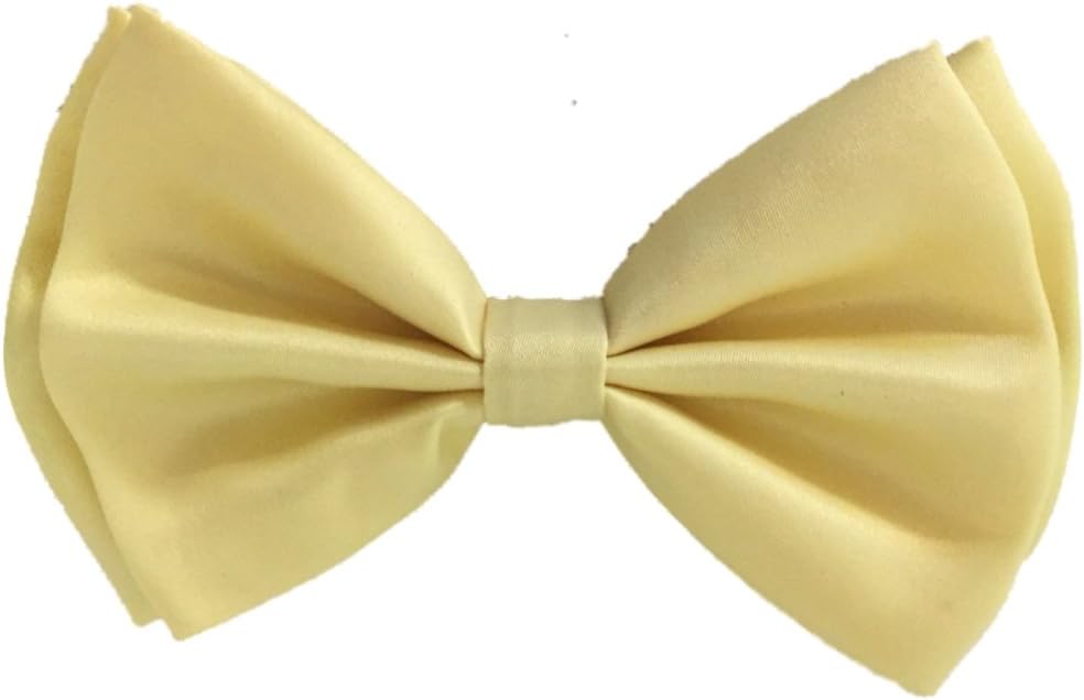 Men's Solid Color Bow Tie (Pastel Yellow)