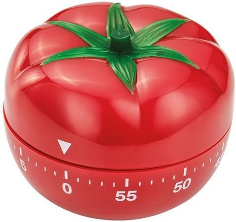 Judge Tomato Kitchen Timer, 60 Minute Wind Up Cooking Timer, Red, Analogue Tomato