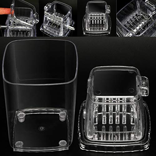 CZ-XING Crushed Ice Maker Manuell Eiscrusher Edelstahl crushed ice maschine mit Handkurbel Ice Crusher Sommer-Stromloser… – Bild 5