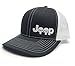 Jeep Logo With Punisher Skull Symbol Left Panel Embroidered Mesh/Twill Cap (White/Charcoal)