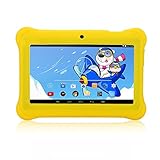 iRULU 7 Inch Kids Android Tablet PC, 1024600 HD Resolution, 1GB RAM, 8GB Nand Flash, Children World, Google Play Store, Wi-Fi, Games, Dual Cameras (Yellow)