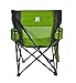 Kijaro Sling Folding Camping Chair - Enjoy the Outdoors in this Outdoor Chair with a Built-in Cup Holders and Side Organizer - Includes a Detachable Pillow - Ireland Green