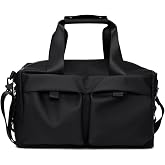 RAINS Otaru Weekend Bag Small - Waterproof Travel Gym Duffel, 8.7 Gallon | 33L weekender with full-length zip opening, interior organizer pockets, exterior cargo pockets, detachable crossbody strap