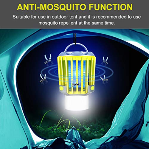 RUNACC Camping Lantern LED Flashlight Bug Zapper - Portable IP66 Waterproof Tent Light with 2000mAh Rechargeable Battery