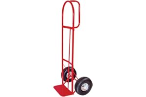 SIMPLI-MAGIC Steel Pneumatic Hand Truck Dolly, 500LBS – Convertible Heavy-Duty Moving Dolly Cart with 10" Wheels – Stable, Smooth Movement, Premium American Red Finish