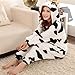 Zerlar Pajamas Animal Costume Onesie Adults Sleepwear Kigurumi Cosplay Cow