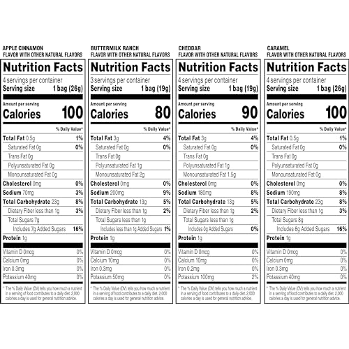 QUAKER RICE CRISPS, 4 FLAVOR SWEET AND SAVORY VARIETY MIX, 15 COUNT