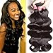 B&F Hair Brazilian Body Wave Hair 3 Bundles 16 18 20inch 100% Unprocessed Virgin Human Hair Weft Extensions Natural Color(100+/-5g)/pc