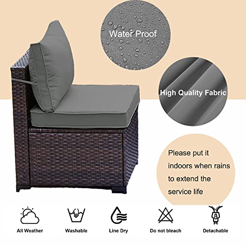 Piltwoff 6 Pieces Waterproof Outdoor Patio Set, Modern AllWeather