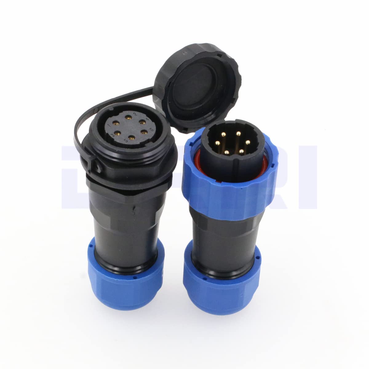 DRR SD20 Waterproof Aviation Connector Pair In-line Plug with Socket 6Pin IP68 for Solar Energy System — image 1