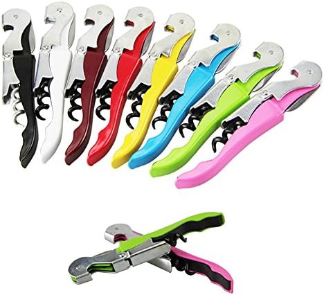 Coztoy Stainless Steel Waiters Corkscrew All-in-One Double-Hinged Wine Bottle Opener With Wine Key Foil Cutter ( 8 Pieces)