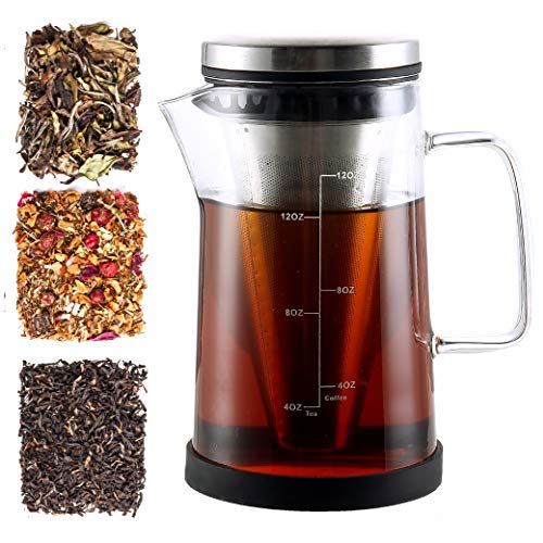 Hot Brew Coffee Maker / Tea Infuser Pitcher Glass Coffee Tea Brewer