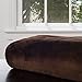 Lavish Home Faux Fur Throw Blanket - Oversized 91x81 Soft Mink-Style, Machine-Washable Bedding - 7.8lb Heavy Throw Blanket for Bed or Sofa (Coffee)