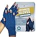 Rheumatoid Pain Compression Arthritis Gloves. Pain Relief, Ease Muscle Tension, Relieve Carpal Tunnel Ache for Men and Women, Heat Hand Gloves for Computer. (Navy Blue) (Medium)