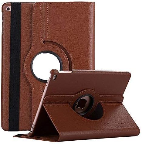 Caseous 360 Rotate Synthetic Leather Flip Cover Case for Apple iPad Air 1st Gen (A1474, A1475, A1476) (Brown)