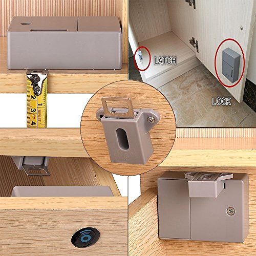 Homello RFID Electronic Cabinet Lock Hidden DIY for Wooden Drawer Cabinet Locker, Easy to Use & Programmable