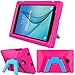 LEDNICEKER Kids Case for Samsung Galaxy Tab E 8.0 inch - Light Weight Shock Proof Kids Friendly Foldable Kickstand Protective Case for Samsung Galaxy Tab E 8-inch Tablet - Magenta/Rose