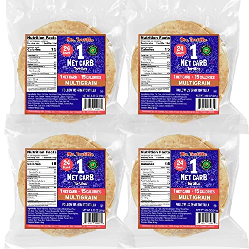 Mr. Tortilla 1 Net Carb Tortilla Wraps (96 Tortillas) Keto, Low Carb