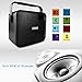 30W MAONO Wireless PA system with Two Wireless Handheld Microphones Karaoke Machine, FM Radio/AUX-IN Mode/USB Input/TF Card/Remote Control/LED Bar for Adults Kids (Black)
