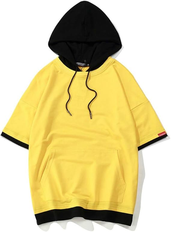 men's short sleeve hoodie fashion