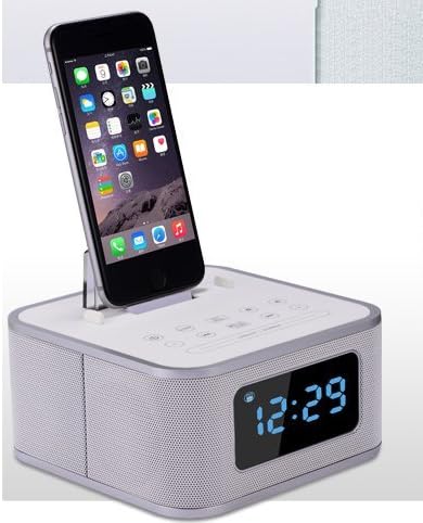 IRISTIME Wireless Bluetooth Speaker FM Radio Alarm Clock Loud Speaker with All iPod /iPhone Charging Dock Station for home/hotel bedroom(S1pro)