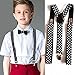 YING LAN Kids Men and Women Adjustable Elastic Dot Printing Suspender Black