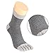 VWELL Toe Socks for Men Women Ankle Cotton Five Fingers Socks Low Cut Athletic Running Socks 4 Pairs Size 8-11