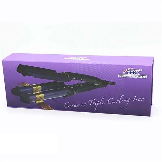 Amazon.com: Rizador De Pelo Pro Tourmaline Ceramic 3 Barrels 3 Pipe Joint Big Hair Wave Waver Ceramic Curling Irons Hairstyle Tools HT020A With US ...