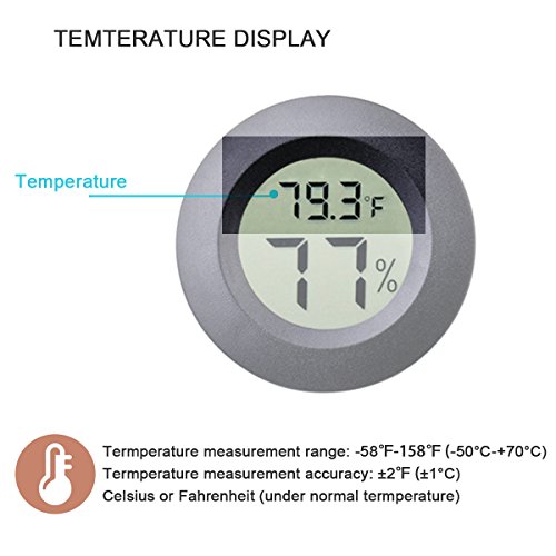 2 Veanic+Hygrometer+Thermometer+Temperature+Humidifiers