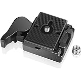 UTEBIT 323 RC2 Quick Release Plate, Metal Rapid Adapter with 1/4" and 3/8" Camera Screw Tripod Mount Plate Fit for Manfrotto