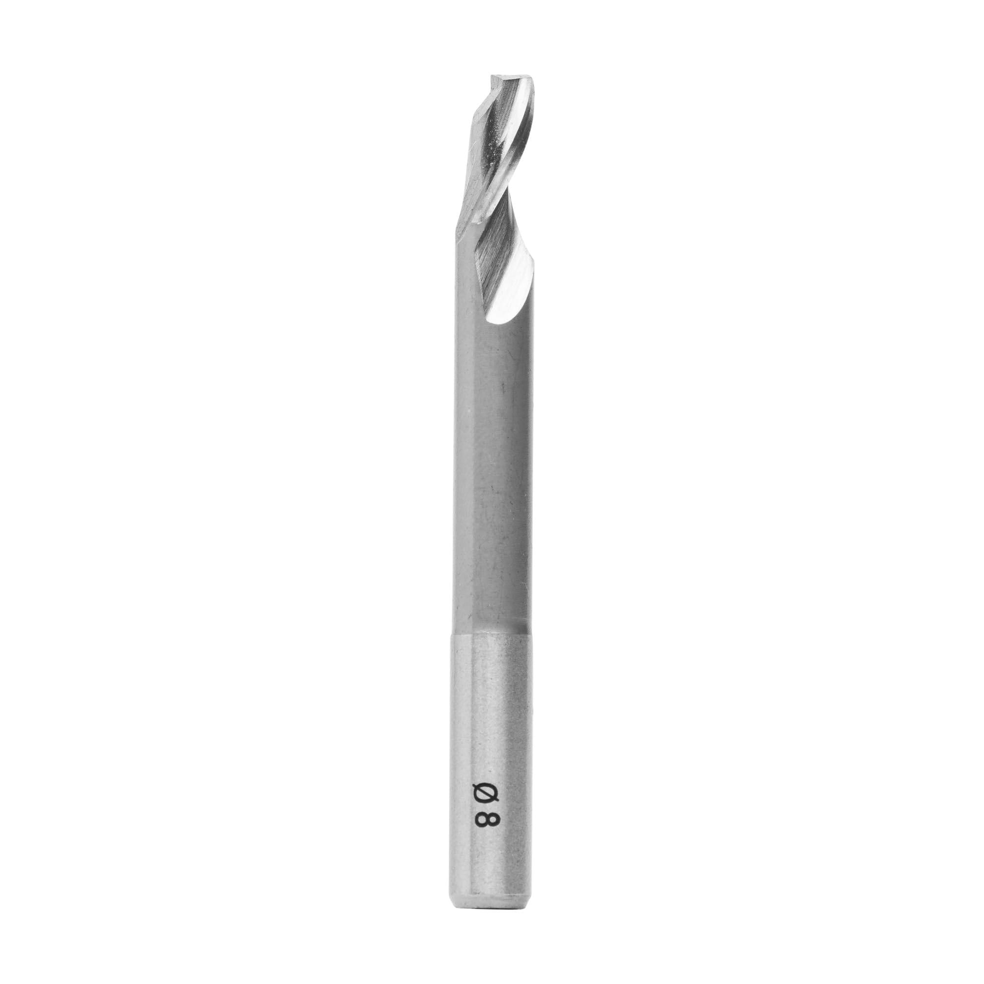 ENT 30025 Helical Aluminium and PVC Cutter HS Shank (S) 8 mm, Diameter (D) 8 mm, NL1 14 mm, NL2 54 mm, Z1, GL 80 mm