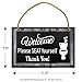 Bigtime Signs Funny Restroom Sign for Bathroom - Welcome, Please Seat Yourself - 11.5 x 7.5 Inches Rigid PVC with Rope - Bathroom Decor, Bathroom Pictures, Bathroom Sign