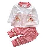 Smgslib 2pcs Baby Girl Clothes Set Infant Outfits Long Sleeve Toddler Shirt + Pants