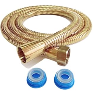 Ciencia 2m 78 Inch Anti Kink Flexible Gold Shower Hose Stainless Steel With Solid Brass Connector Fha019j Amazon Com
