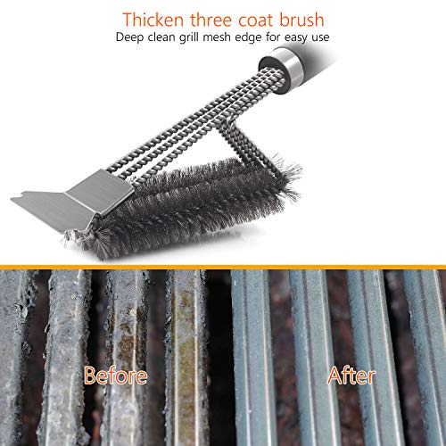 Grill Brush and Scraper 18 Inch Best BBQ Grill Cleaner Brush Scrubber