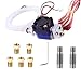 Kee Pang All-Metal V6 J-Head Hotend Extruder Hotend kit with 2 pcs Stainless Steel Nozzle Throat + 5 Pcs Brass Printer Nozzles for E3D V6 Makerbot RepRap 3D Printers