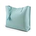 OCT17 Women Tote Bag - Tassels Faux Leather Shoulder Handbags, Fashion Ladies Purses Satchel Messenger Bags - Light Blue