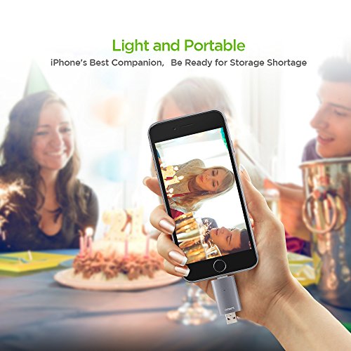 iPhone Flash Drive 64GB, Omars OTG USB 3.0 External Storage Memory Stick Adapter Expansion Compatible with iPhone, iPad, iPod, Mac and PC [Apple MFI Certified] (64G, Space Grey) - Thumbnail 6