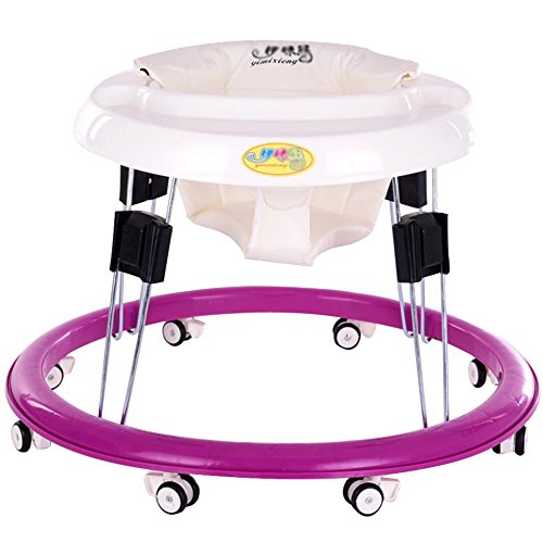 Creation Core Foldable Baby Toddlers Walker Infant portable Sit-to-Stand Adjustable Height walking chair With Wheels(Purple) - Thumbnail 6