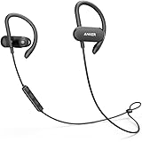 Anker SoundBuds Curve Bluetooth Headphones In Ear Sports Earphones with 12.5 Hour Battery AptX Stereo Sound Waterproof Nano Coating Workout Headset with Built-In Mic and Carry Pouch