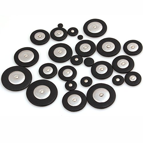 Replace PU Leather Pads for Tenor Saxophone Sax Woodwind Black (Pack of 25)
