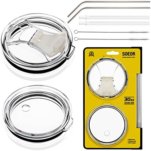 8 Piece Set For Yeti lid 30 oz,100% Spill Proof Flip Lid And Straw Lid Fits Yeti Rambler Tumbler,Ozark Trail Cup Or More Brand Stainless Steel Cups